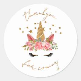 Adesivo Unicorn Star Party Thankyou Sticker