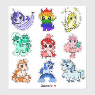 Adesivo Unicorn Sticker Pack for Kids - Whimsical, Magical