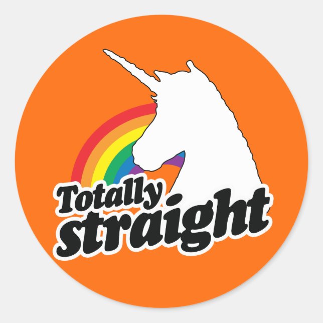 Adesivo UNICORN TOTALMENTE HETERO - BRANCO -.png (Frente)