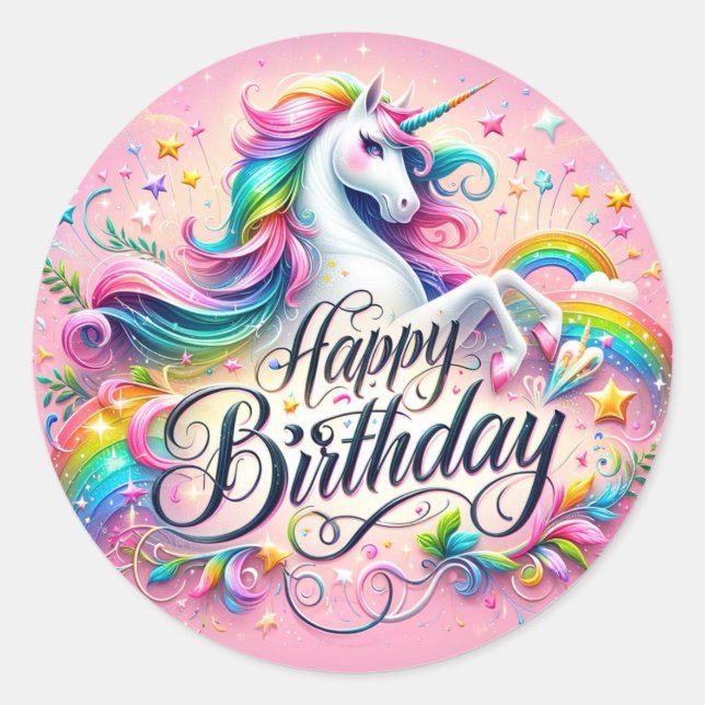 Adesivo Unicorn Wonders Stickers (Frente)