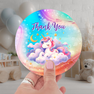 Adesivo Unicórnio aqua roxo aniversário personalizado