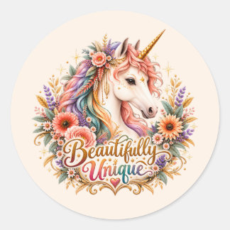 Adesivo Unicórnio Boho Floral Misticamente Único e Belo