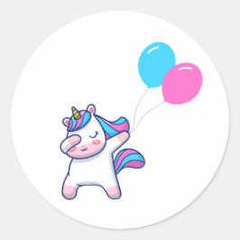 Adesivo Unicórnio Bonito A Bater Com Balões