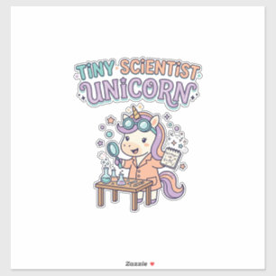 Adesivo Unicórnio Cientista Minúsculo Unicórnio Produto El