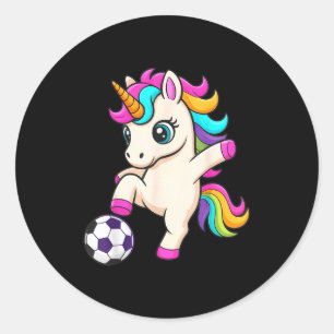 Adesivo Unicórnio de Futebol Engraçado Só Menina que Ama G