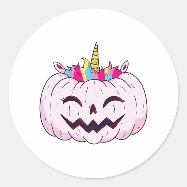 Adesivo unicórnio de Halloween (Frente)