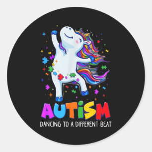 Adesivo Unicórnio de Puzzle de Conscientização do Autismo
