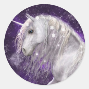 Adesivo Unicórnio do branco da fantasia