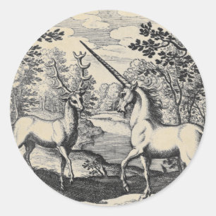 Adesivo Unicórnio e veado