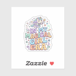Adesivo Unicórnio Na Minha Era de Garota Mágica Kawaii Ade