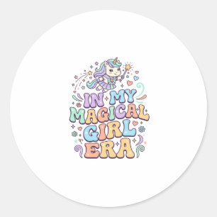 Adesivo Unicórnio Na Minha Era de Garota Mágica Kawaii Ade