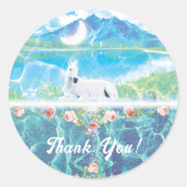 Adesivo Unicórnio num mundo de sonho paraíso