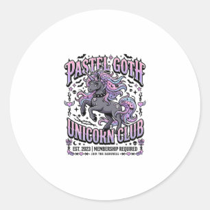 Adesivo Unicórnio Pastel Goth Unicórnio Clube Comercial Ad