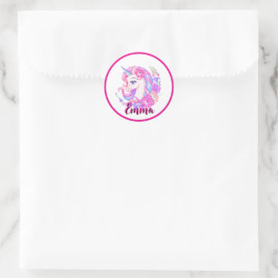 Adesivo unicórnio & personalize seu nome