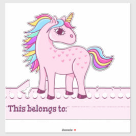 Adesivo Unicórnio Pertence A - Voltar À Escola