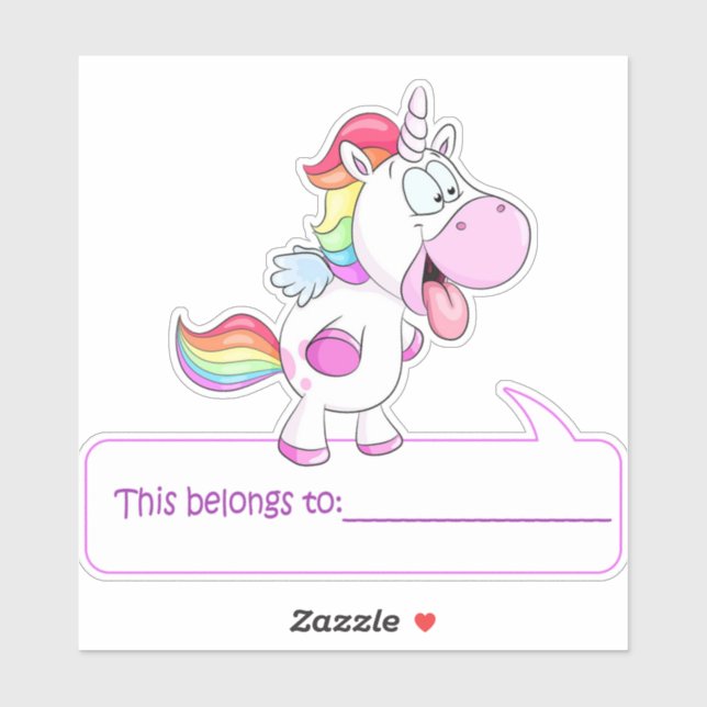 Adesivo Unicórnio Pertence A - Voltar À Escola (Folha)