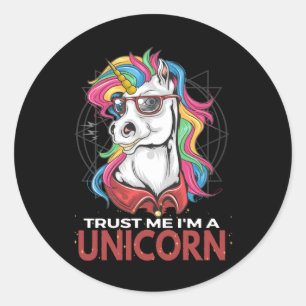 Adesivo Unicórnio Unicorn Unicorn Sunglass Rainbow