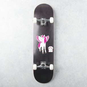 Adesivo Unicórnios Cutudos Rosa De skate