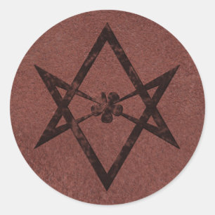 Adesivo Unicursal Hexagram - Símbolo Télico do Couro Verme