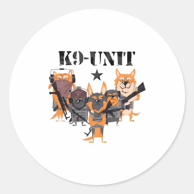 Adesivo Unidade de Cachorro da Polícia do Reino Unido (Frente)