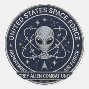 Adesivo Unidade de Combate de Alien Cinza