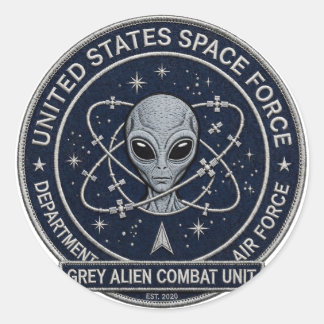 Adesivo Unidade de Combate de Alien Cinza