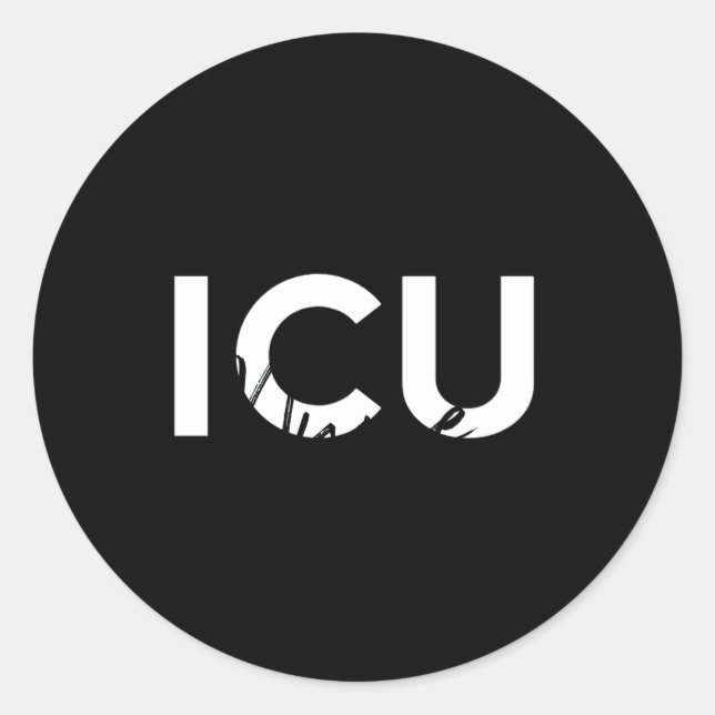Adesivo Unidade De Cuidados Intensivos De Enfermeiros Icu (Frente)