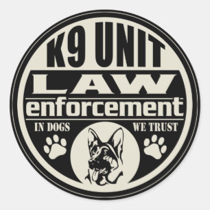 Adesivo Unidade K9 nos cães que nós confiamos