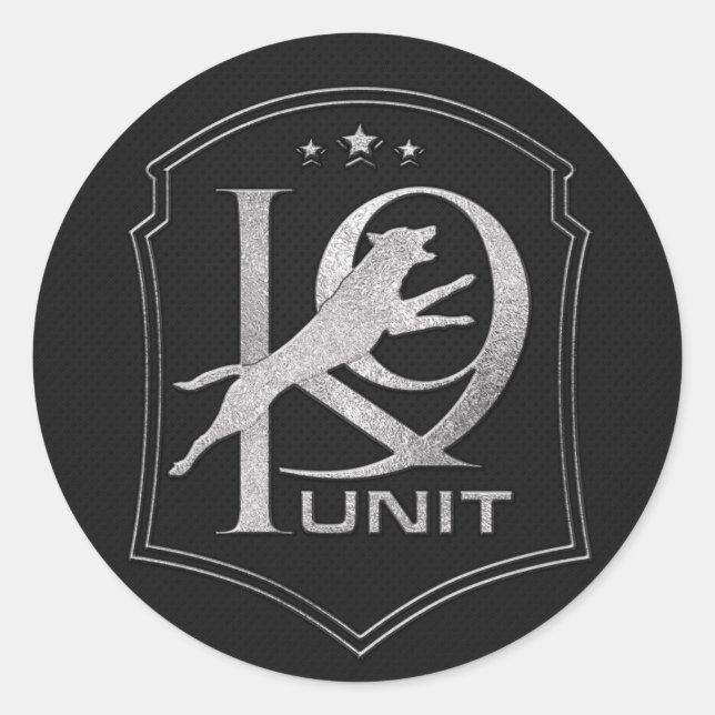 Adesivo Unidade K-9 - Cachorro Policial - Malinois (Frente)