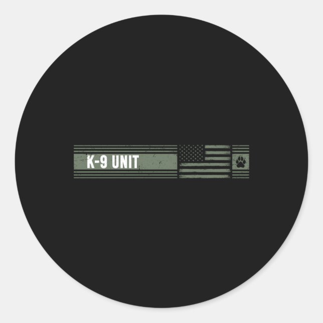 Adesivo Unidade K-9 Sinalizador americano perturbado K9 (Frente)