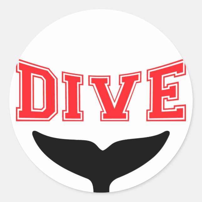 Adesivo Unidade SCUBA de Design de baleia (Frente)