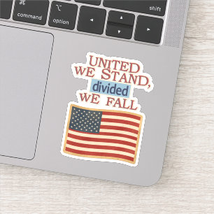 Adesivo Unido nós estamos a bandeira americana