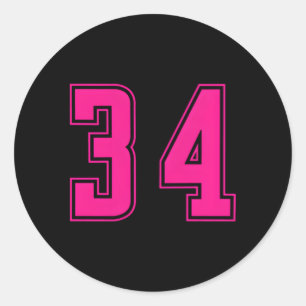Adesivo Uniforme Numerada Desportiva Júnior do K Número 34