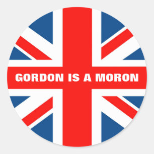 Adesivo Union Jack anti Gordon Brown