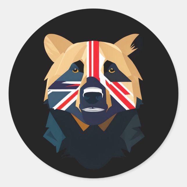 Adesivo Union Jack Bear (Frente)