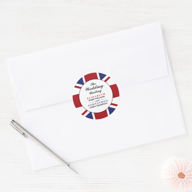 Adesivo Union Jack Flag British Wedding (Envelope)