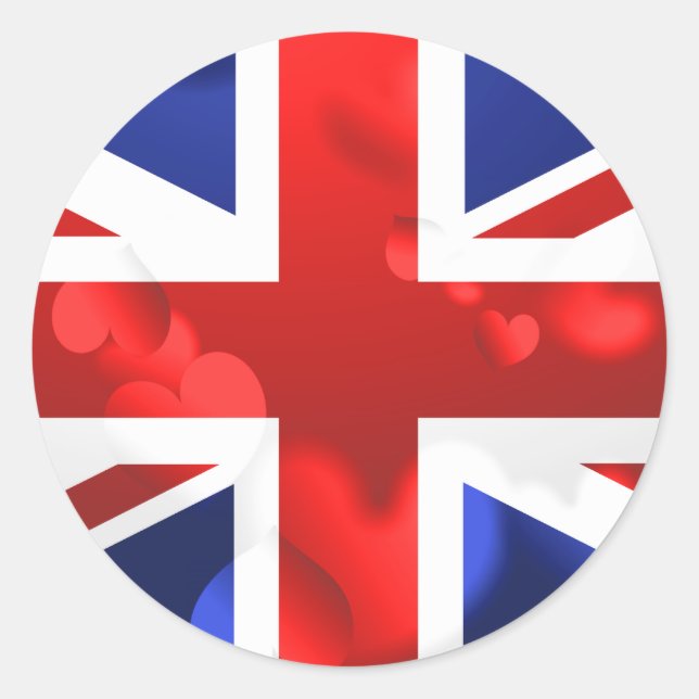 Adesivo Union Jack Love (Frente)