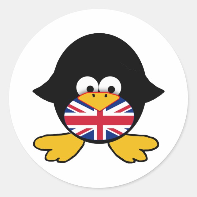 Adesivo Union Jack Penguin (Frente)