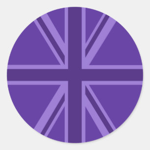 Adesivo Union Jack roxo vibrante