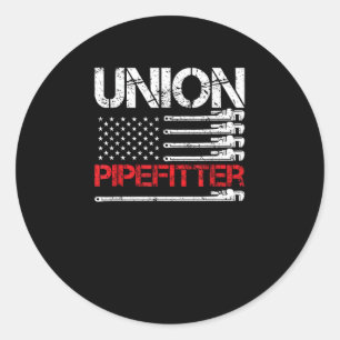 Adesivo Union Pipefitter Union Strong USA American Flag Ru