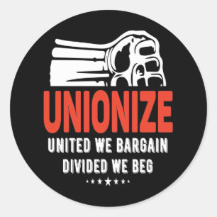 Adesivo Unionizar - Unida Bargor, Dividimos Nós Beg
