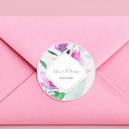 Adesivo Uniquidade De Flores De Arte De Aquarelas Lilática