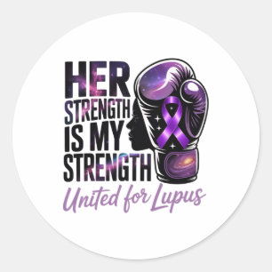 Adesivo United For Lupus Purple Awarness Ribbon And Boxin