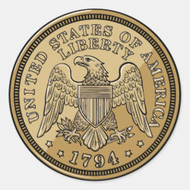 Adesivo United States Liberty Eagle Coin Art