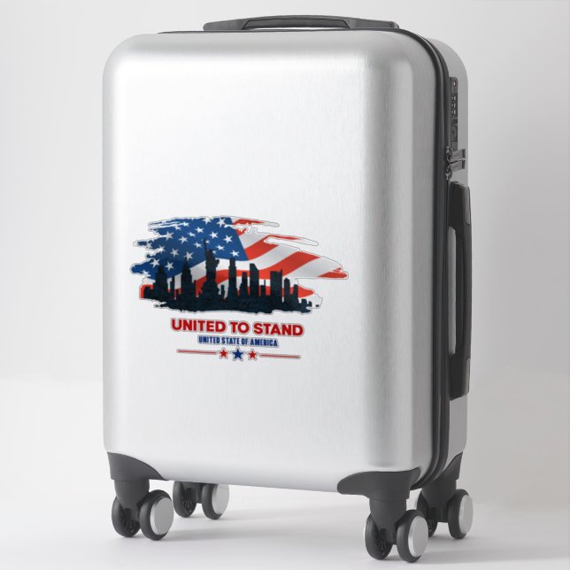 Adesivo United To Stand | 14"x 14"- Transparente brilhante (Mala)