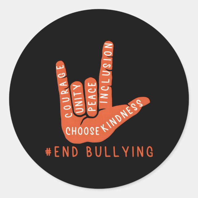 Adesivo Unity Day Orange 2021 Anti Bullying Sinal Lang (Frente)