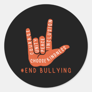 Adesivo Unity Day Orange 2021 Anti Bullying Sinal Lang