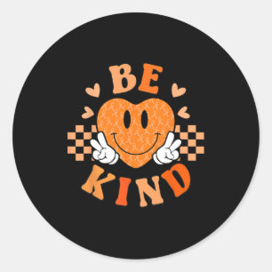 Adesivo Unity Day Orange Heart Be Kind Anti Bullying Teach