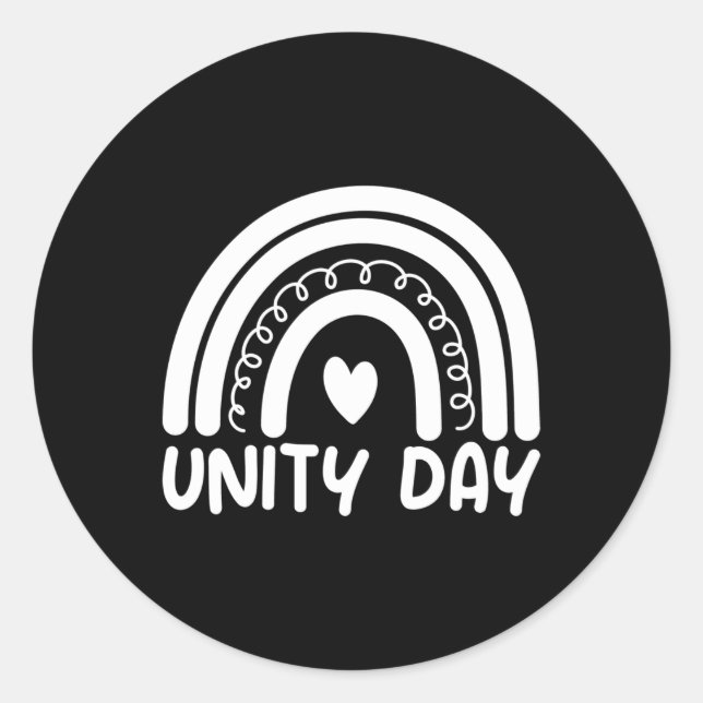 Adesivo Unity Day Stop Bullying Bondade S Orange Unity (Frente)