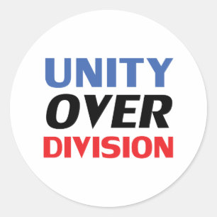Adesivo "Unity over Division", azul, preto